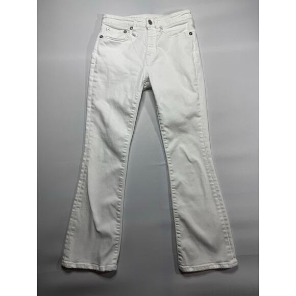 R13 Women's Kick Boot Fit Garret White Denim Jeans - Size 26 (25x25) - Picture 1 of 6